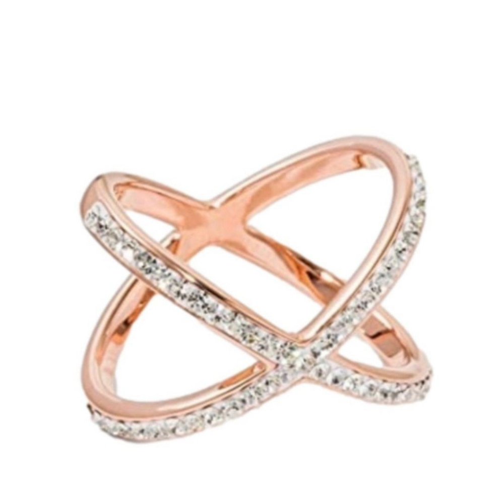 A New Day Rose Gold Plated X Band Ring Size 8